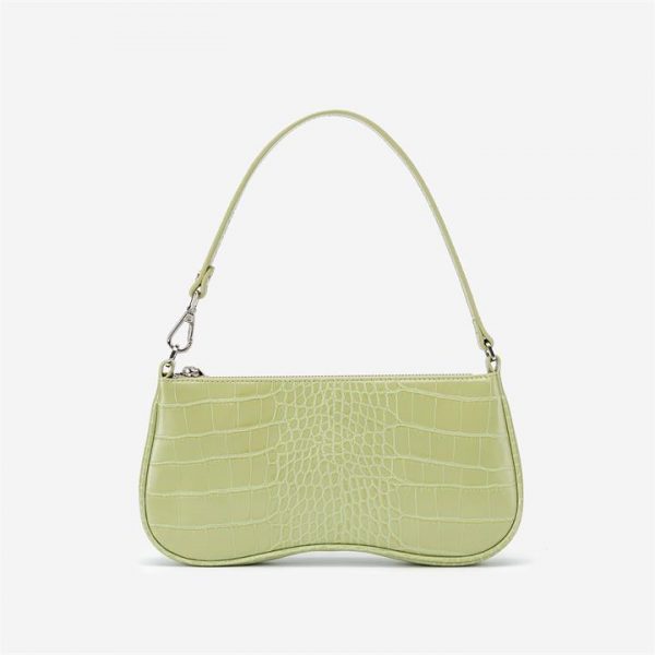 JW PEI - Eva Shoulder Bag - Sage Green Croc - Fashion Women Vegan Bag - Apparel & Accessories > Handbags