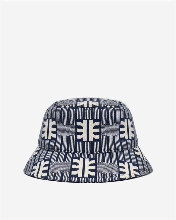 JW PEI - FEI Jacquard Knit Bucket Hat - Navy - Apparel & Accessories > Handbags