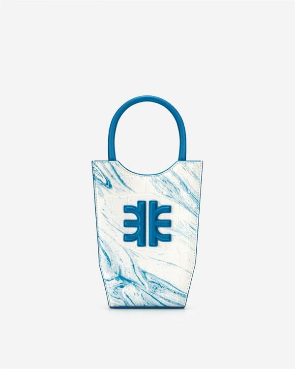 JW PEI - FEI Mini Tote Bag - Blue & White Croc - Apparel & Accessories > Handbags