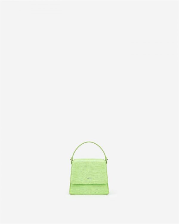 JW PEI - Fae Mini Top Handle Bag - Lime Green Lizard - Fashion Women Vegan Bag - Apparel & Accessories > Handbags