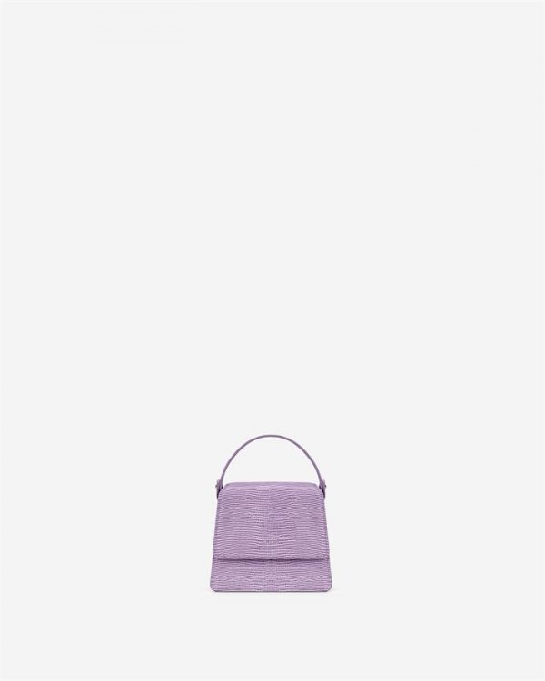 JW PEI - Fae Mini Top Handle Bag - Purple Lizard - Fashion Women Vegan Bag - Apparel & Accessories > Handbags