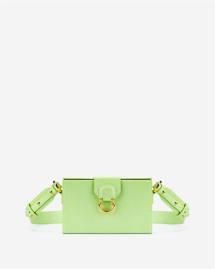 Grace Box Bag – Lime Green Lizard