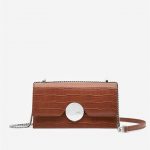 JW PEI - Jade Chain Bag - Brown Croc - Apparel & Accessories > Handbags