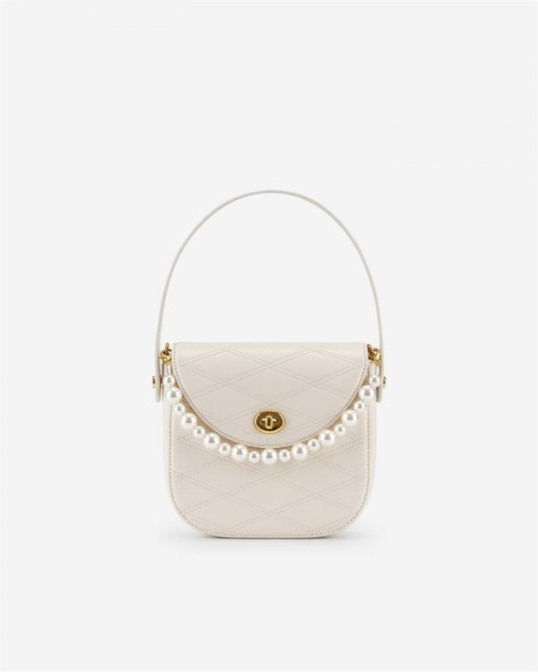 JW PEI - Kate Faux Pearl Bag - White - Fashion Women Vegan Bag - Apparel & Accessories > Handbags