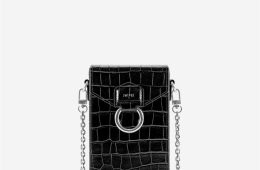 Lola Gradient Chain Phone Case – Black – Fashion Women Vegan Bag