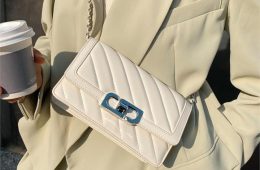 Lottie Chain Crossbody Bag – White
