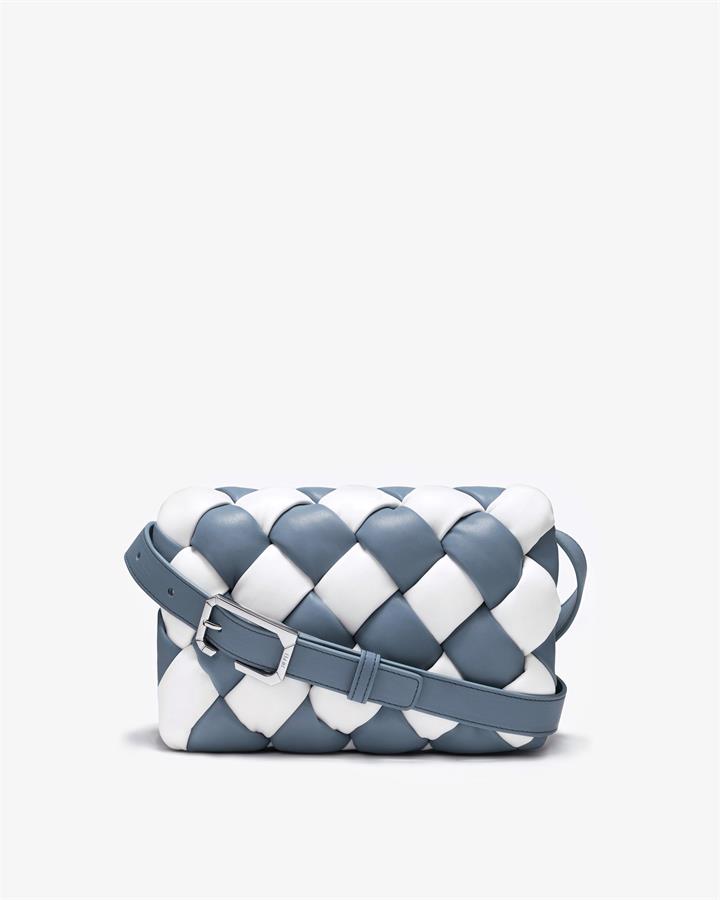 Maze Bag – White & Blue – Fashion Bag