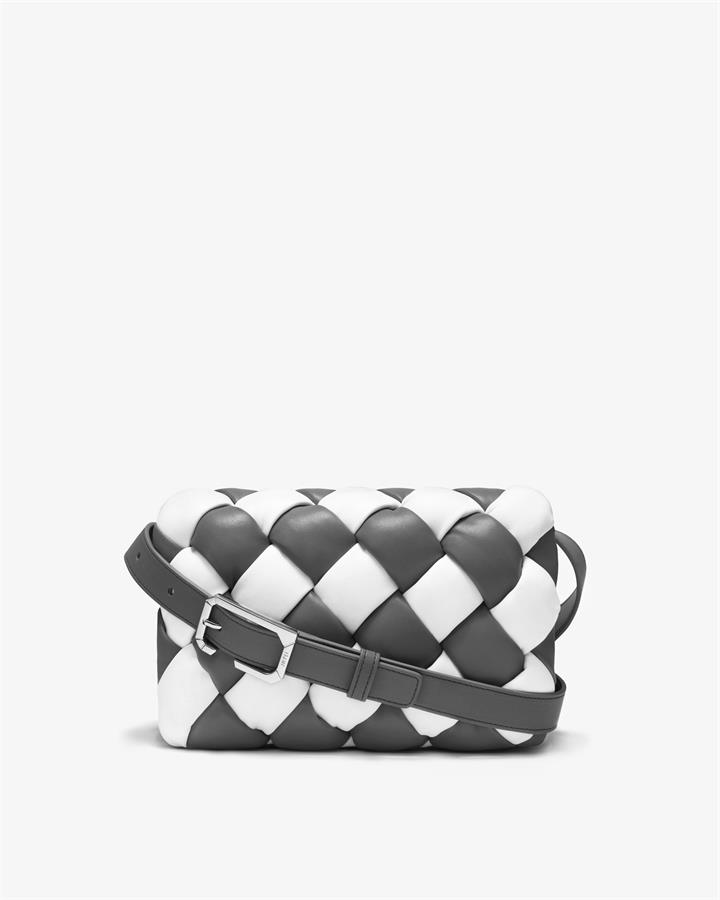 Maze Bag – White & Dark Gray – Fashion Bag