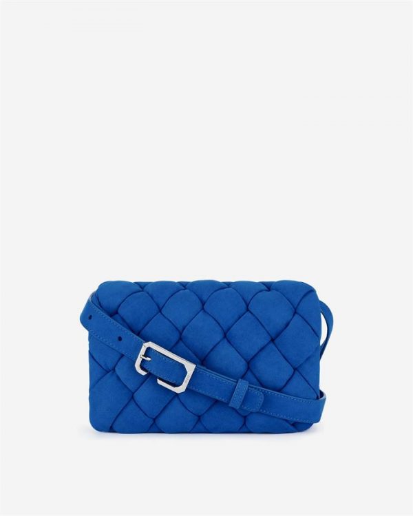 JW PEI - JW PEI Maze Faux Suede Bag Women Crossbody - Classic Blue - Apparel & Accessories > Handbags