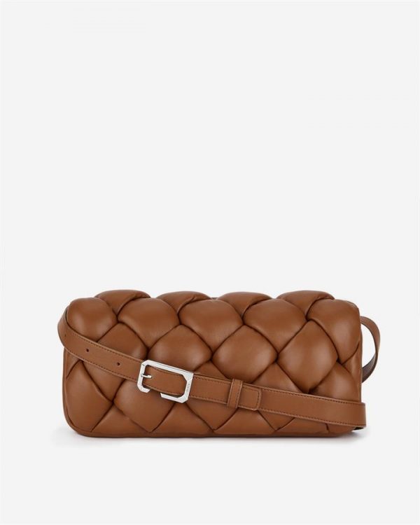 JW PEI - Maze Shoulder Bag - Brown - Apparel & Accessories > Handbags