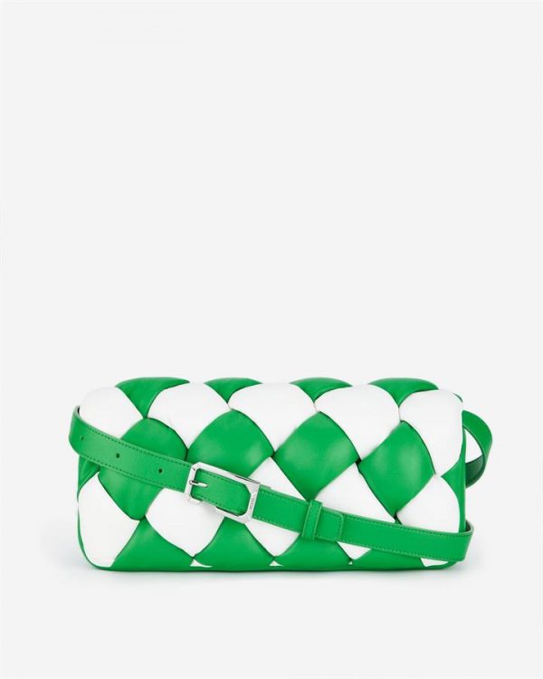 JW PEI - Maze Shoulder Bag - Grass Green & White - Apparel & Accessories > Handbags