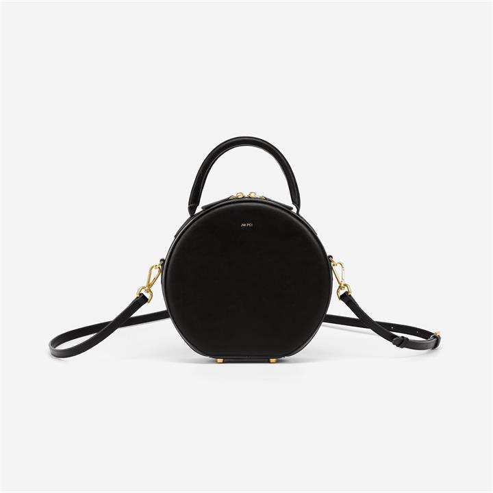 Mini Circle Top Handle Bag – Black
