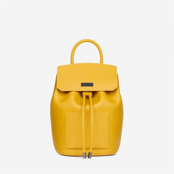 JW PEI - Mini Drawstring Backpack - Yellow - Fashion Women Vegan Bag - Apparel & Accessories > Handbags