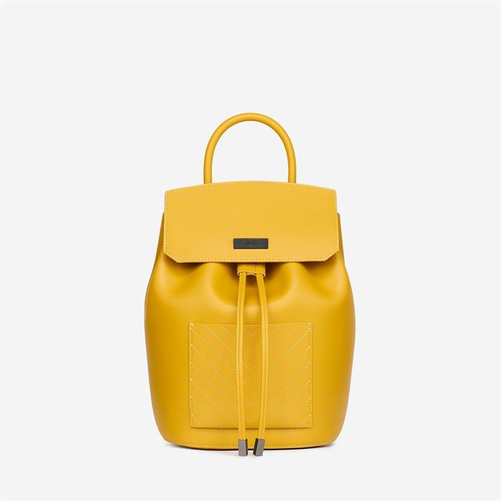 Mini Drawstring Backpack – Yellow – Fashion Women Vegan Bag