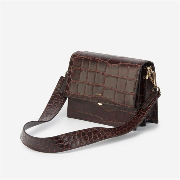 Mini Flap Bag – Brown Croc – Fashion Women Vegan Bag