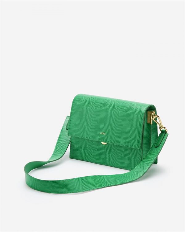 JW PEI - Mini Flap Bag - Grass Green Lizard - Apparel & Accessories > Handbags