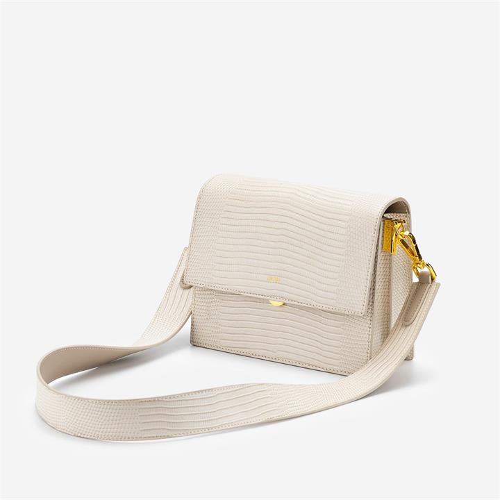 Mini Flap Bag – Ivory Lizard – Fashion Women Vegan Bag
