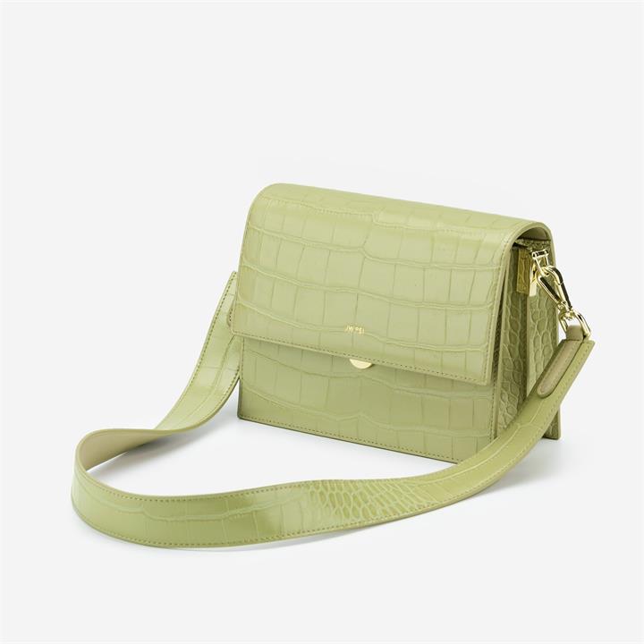 Mini Flap Bag – Sage Green Croc – Fashion Women Vegan Bag
