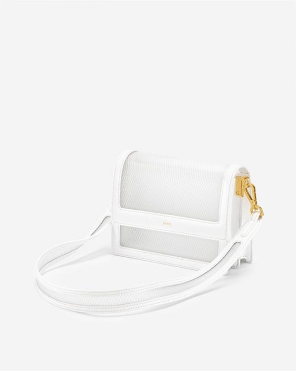 JW PEI - Mini Flap See-Through Effect Bag - White - Apparel & Accessories > Handbags