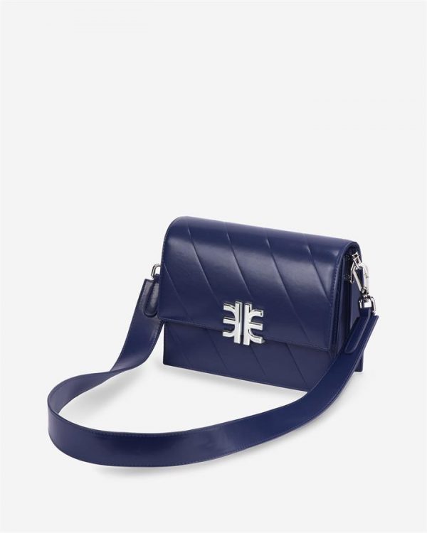 JW PEI - Mira Mini Flap Bag - Dark Blue - Apparel & Accessories > Handbags