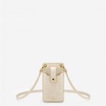 JW PEI - Quinn Phone Bag - Ivory Croc - Apparel & Accessories > Handbags