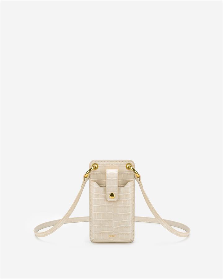 Quinn Phone Bag – Ivory Croc