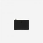 JW PEI - Quinn Zipped Card Holder- Black Grained Vegan Leather - Apparel & Accessories > Handbags