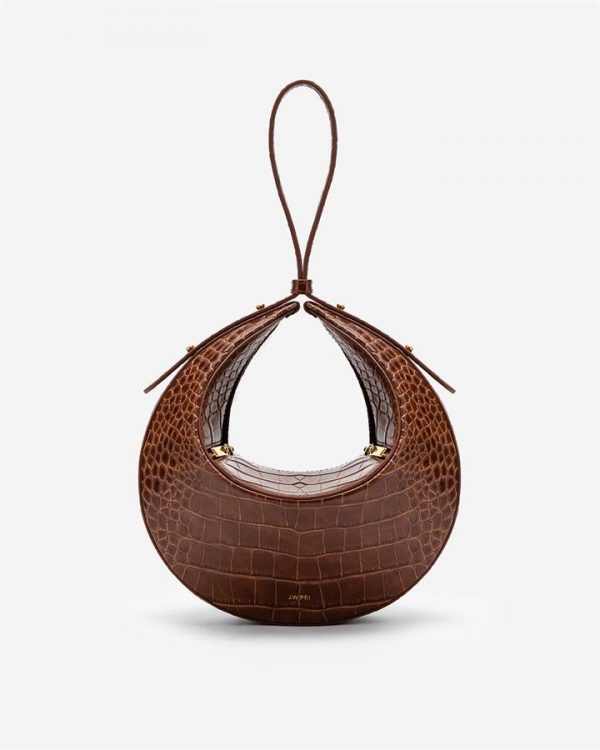 JW PEI - Rantan Bag - Brown Croc - Apparel & Accessories > Handbags