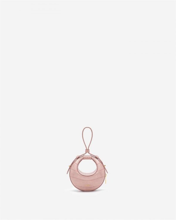 JW PEI - Rantan Super Mini Bag - Pink Croc - Apparel & Accessories > Handbags