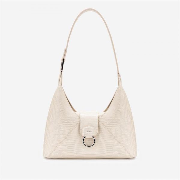 JW PEI - Stella Shoulder Bag - Ivory Lizard - Apparel & Accessories > Handbags