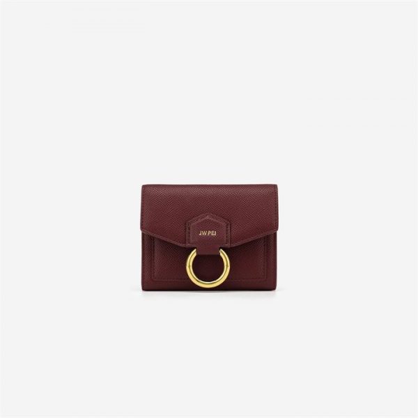 JW PEI - Stella Wallet - Burgundy Grained Vegan Leather - Apparel & Accessories > Handbags