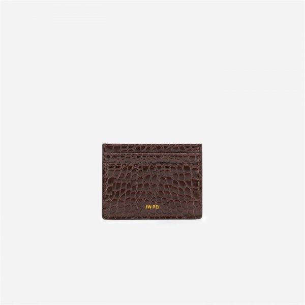 JW PEI - The Card Holder - Brown Croc - Apparel & Accessories > Handbags