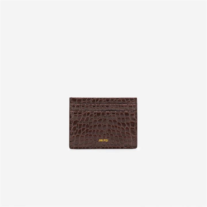 The Card Holder – Brown Croc