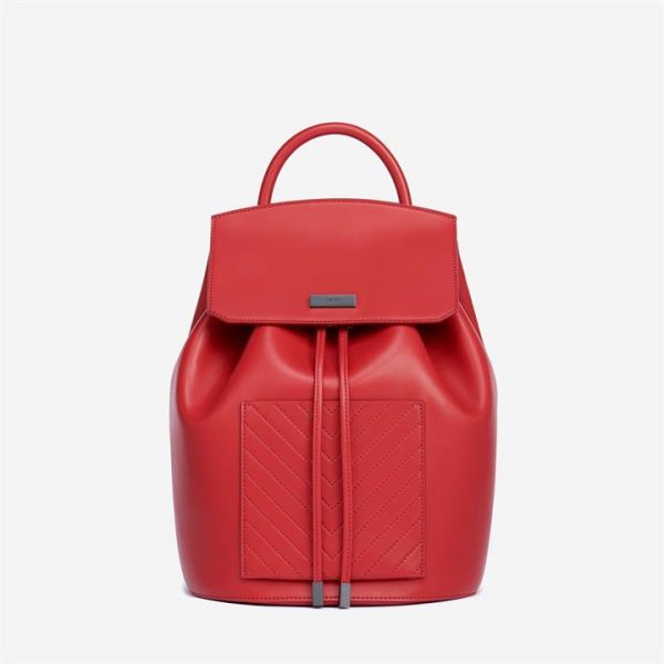 JW PEI - The Drawstring Backpack - Red - Apparel & Accessories > Handbags
