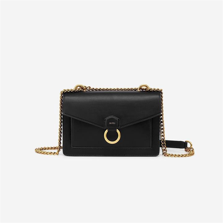 The Envelope Chain Crossbody – Black – Fashion Women Vegan Bag