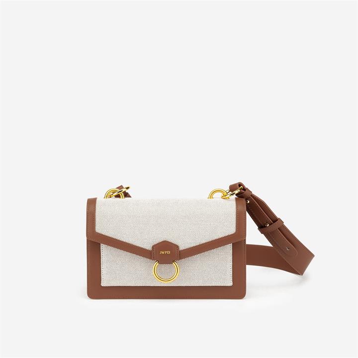 The Envelope Crossbody – Beige Canvas – Fashion Women Vegan Bag