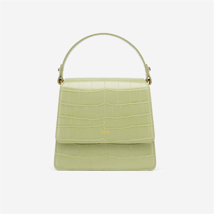 The Fae Top Handle Bag – Sage Green Croc – Fashion Women Vegan Bag