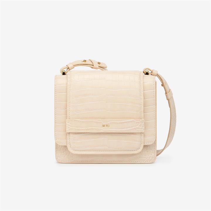 The Fiona Bag – Beige Croc – Fashion Women Vegan Bag