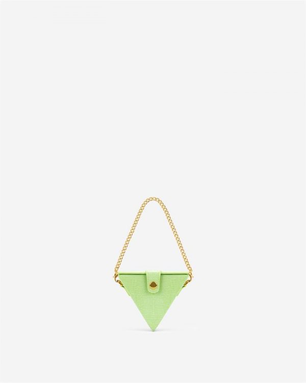 JW PEI - Triangle Mini Box - Lime Green Lizard - Apparel & Accessories > Handbags