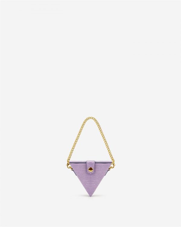JW PEI - Triangle Mini Box - Purple Lizard - Apparel & Accessories > Handbags