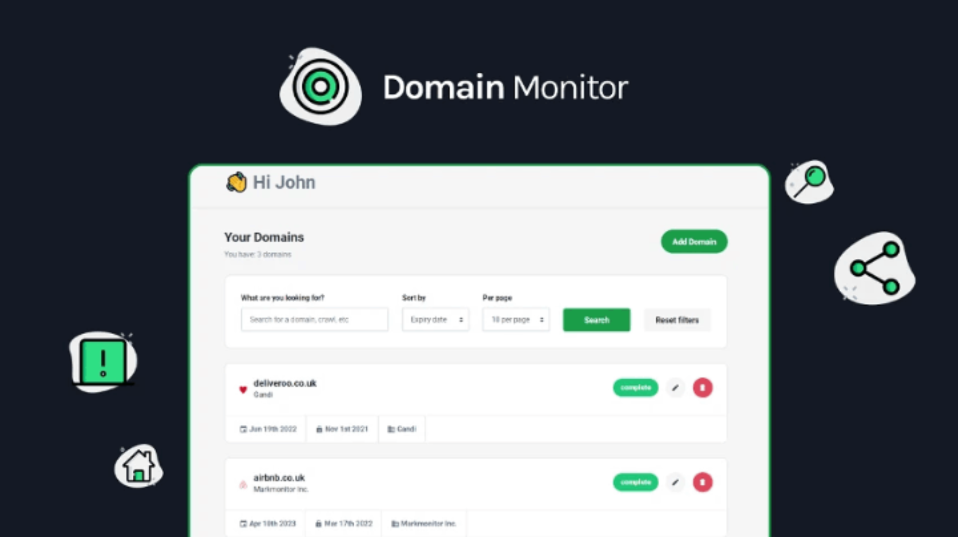 Lifetime Deal to Domain Monitor: Pro plan (100) for $49