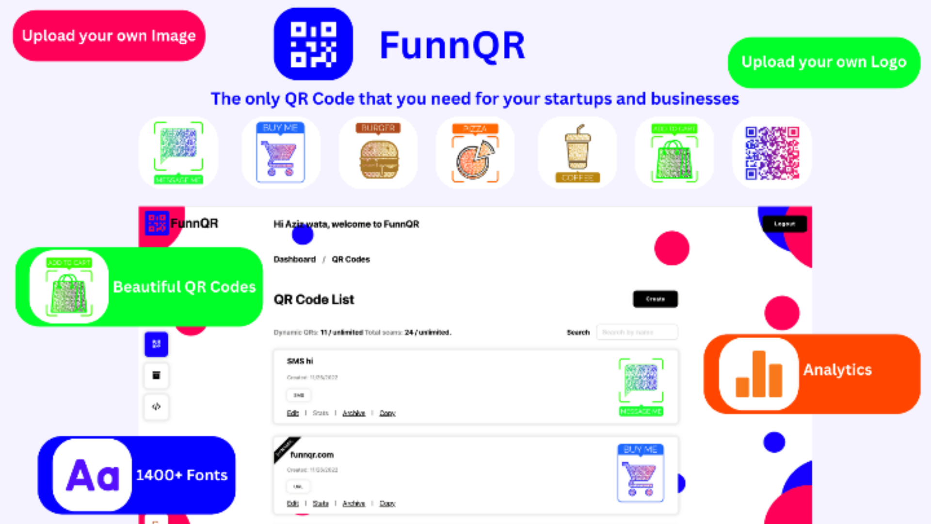 Lifetime Deal to FunnQR: Plan A for $89