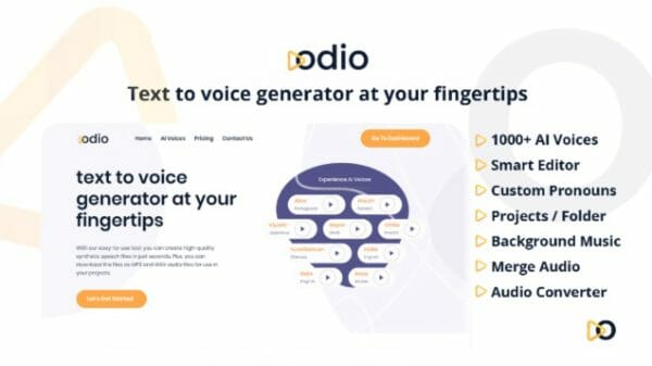 Sales Coupons Deals - Lifetime Deal to Odio.ai – Text to Speech Converter: Lifetime Plan for $79