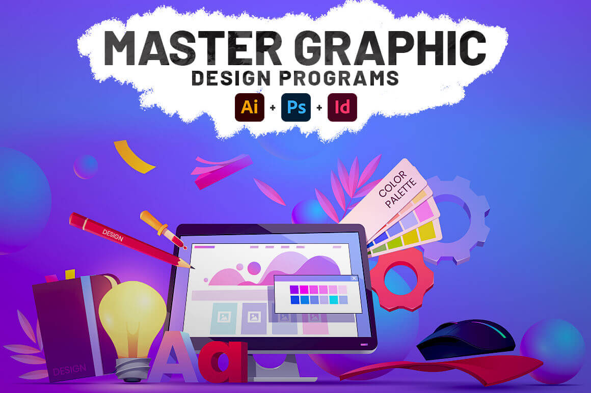 Masterclass Bundle: Learn Graphic Design Programs InDesign, Photoshop, and Illustrator – only $15!