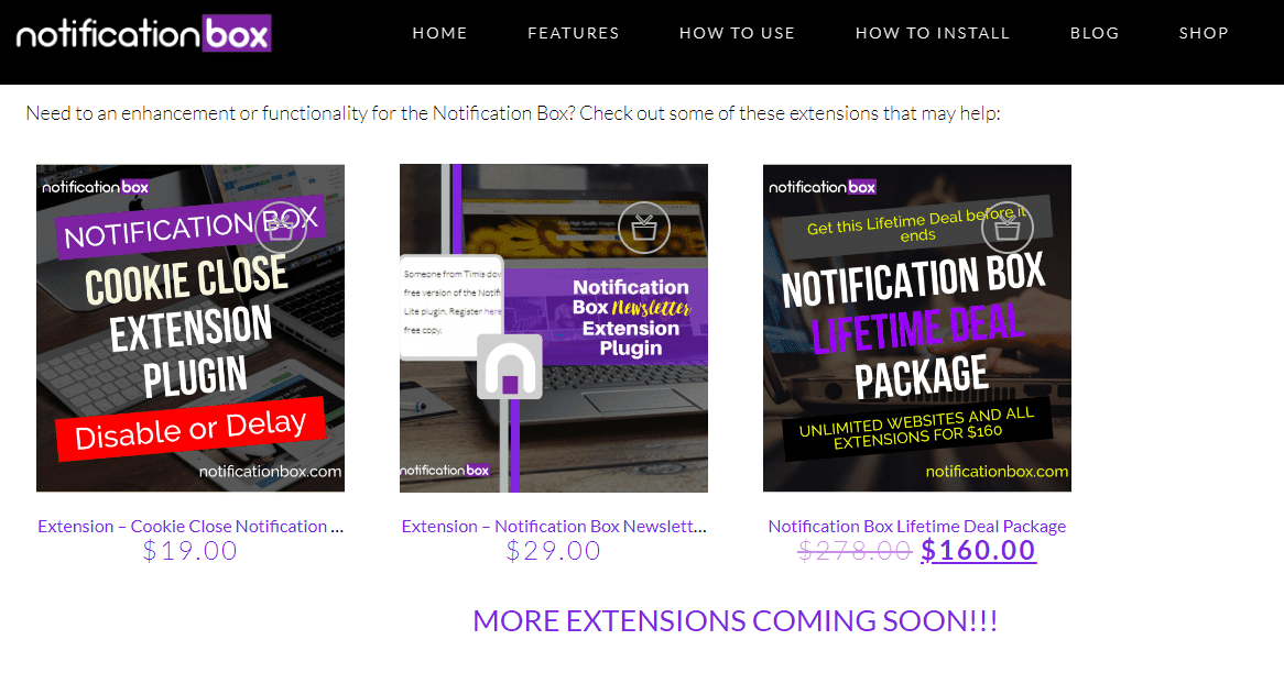 Only Lifetime Deals - Notification Box Extensions