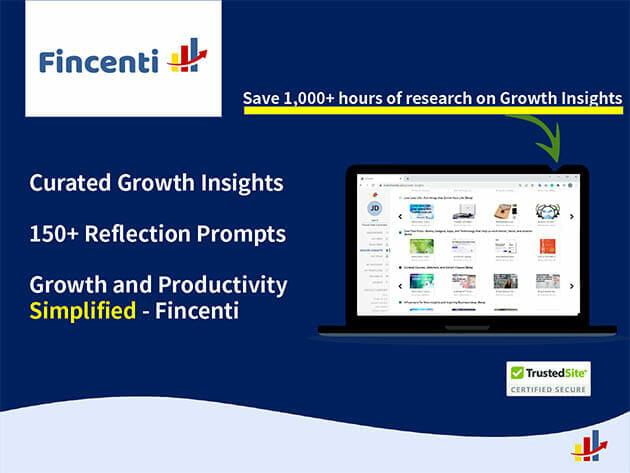 Fincenti Growth & Productivity Tool: Lifetime Pro Subscription for $49