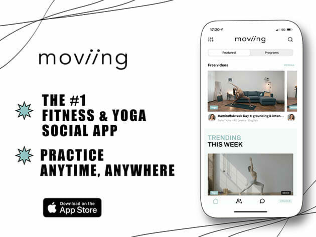Moviing Online Yoga & Fitness Classes: Lifetime Subscription for $149