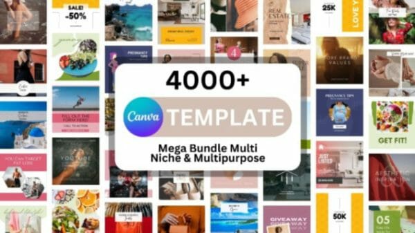 Sales Coupons Deals - Lifetime Deal to 4000+ Canva Social Media Template for Marketer