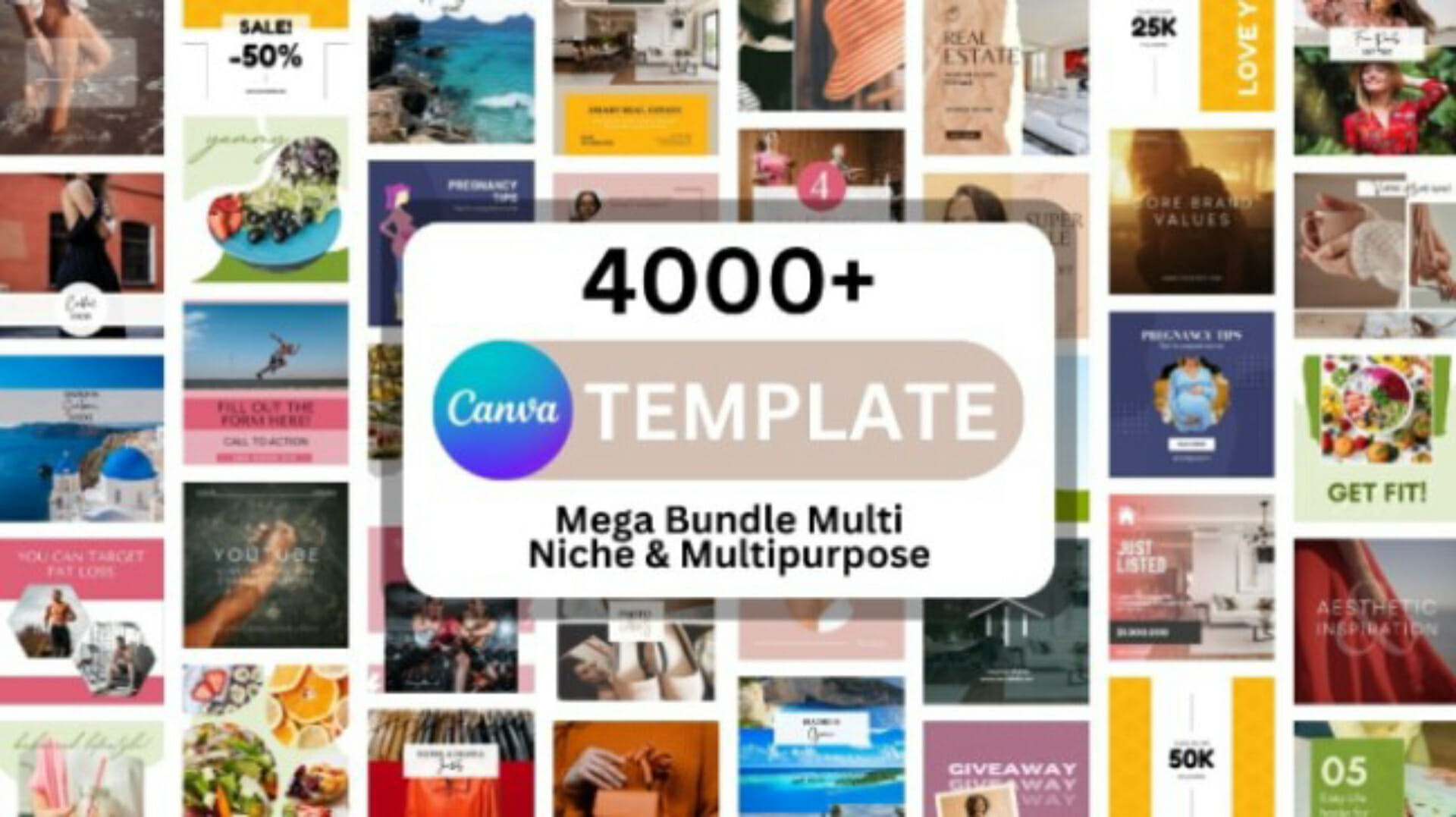 Lifetime Deal to 4000+ Canva Social Media Template for Marketer, Content Creator and Entrepreneur: Lifetime Plan for $49