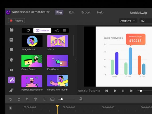 Sales Coupons Deals - Wondershare DemoCreator Screen Recorder & Video Editor: Lifetime Subscription (Windows) for $48